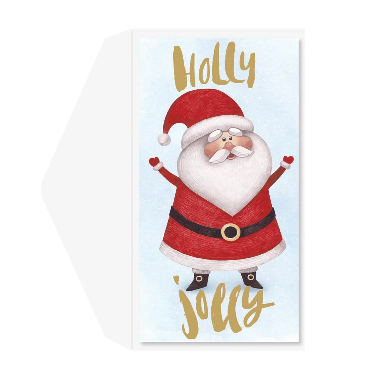 Holly Jolly Santa Money Holder Holiday Boxed Card - Image 3