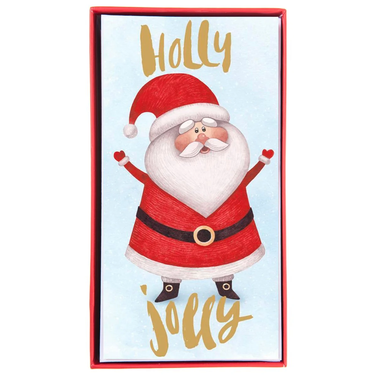 Holly Jolly Santa Money Holder Holiday Boxed Card - Image 4