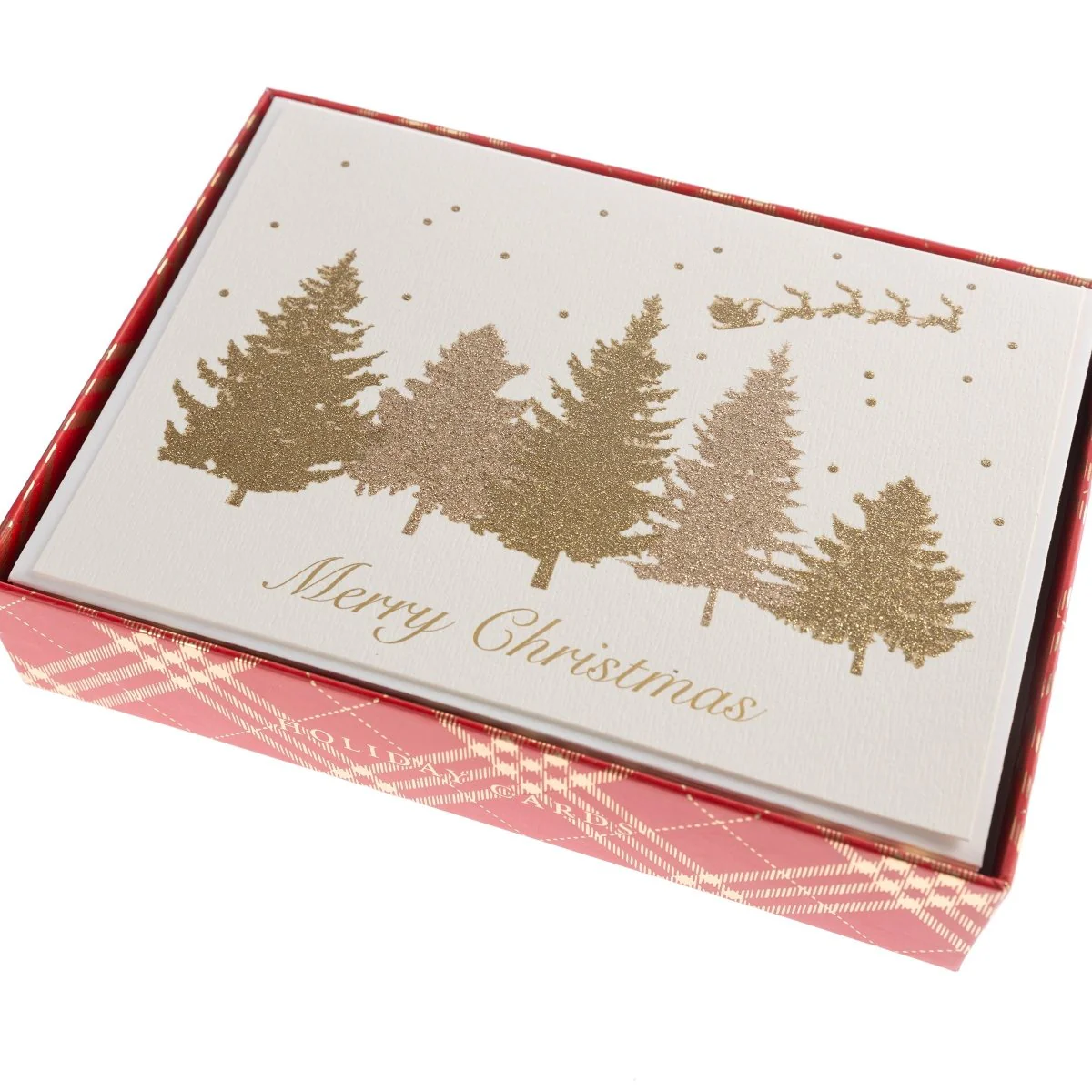 Glittery Santa Holiday Boxed Cards - Image 4