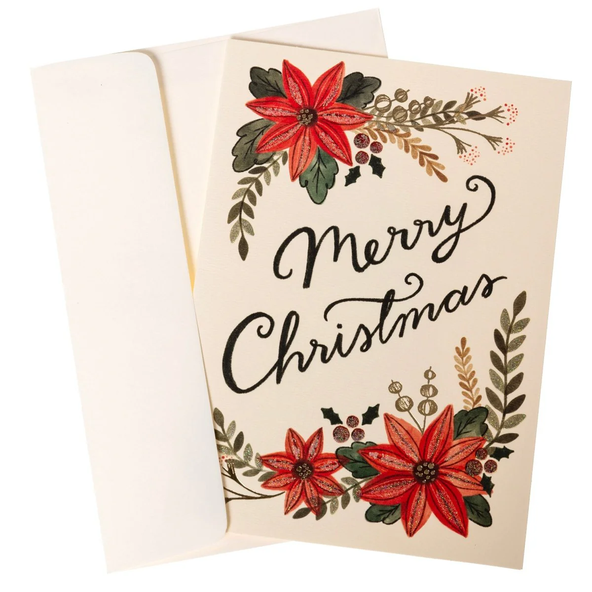 Cream Floral Holiday Boxed Cards - Image 4