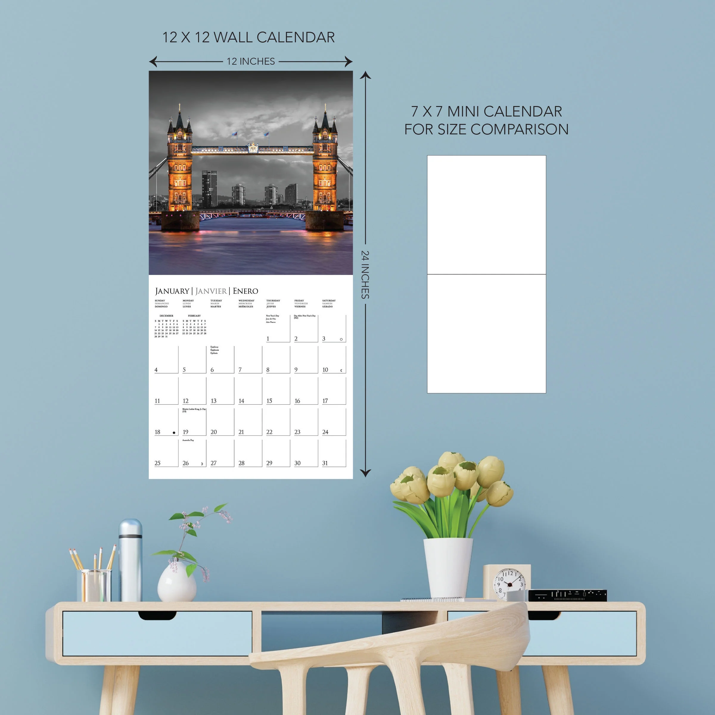 London Glitz 12 x 12 Wall Calendar - Image 5