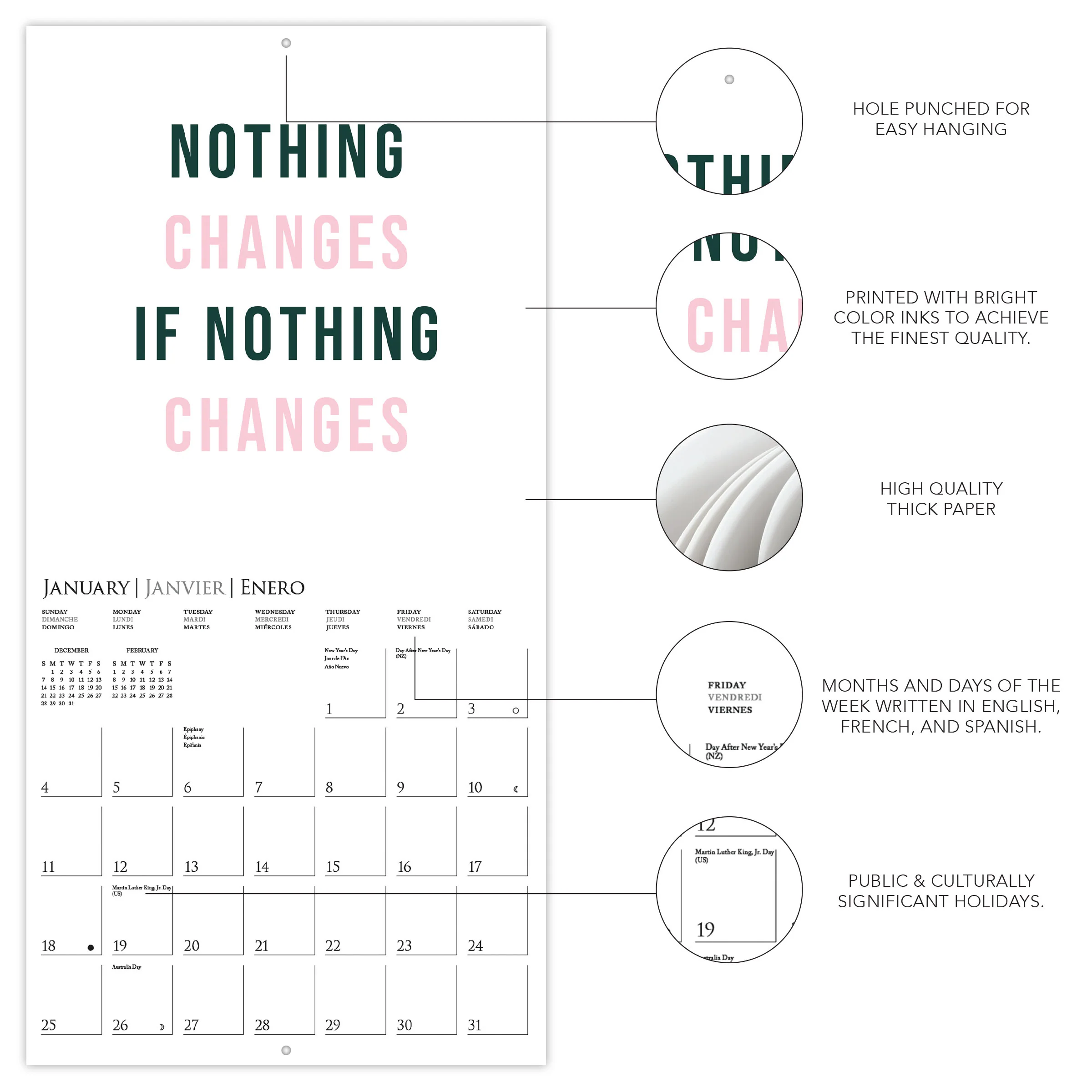 Girl Boss 12 x 12 Wall Calendar - Image 3