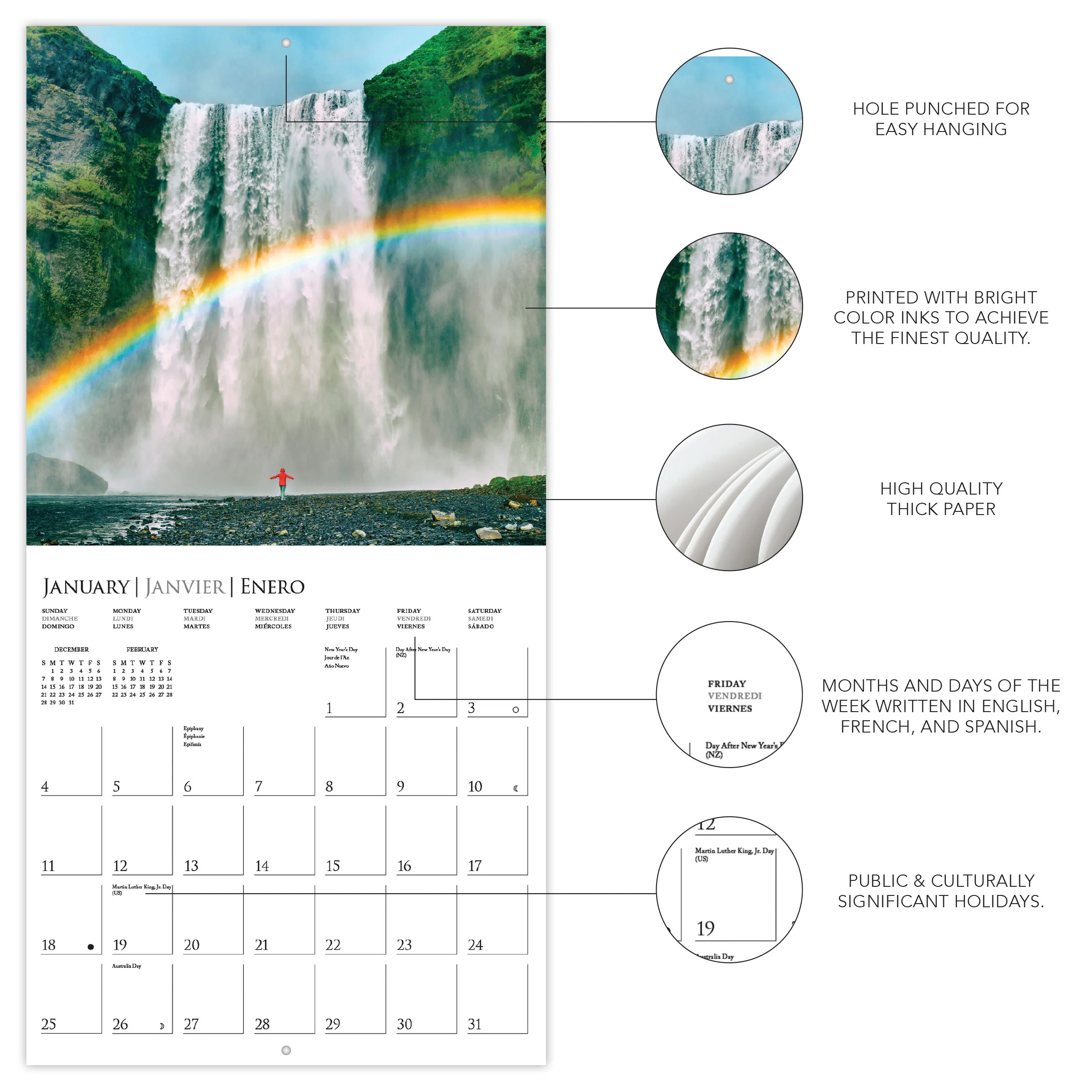 Chasing Rainbows 12 x 12 Wall Calendar - Image 3
