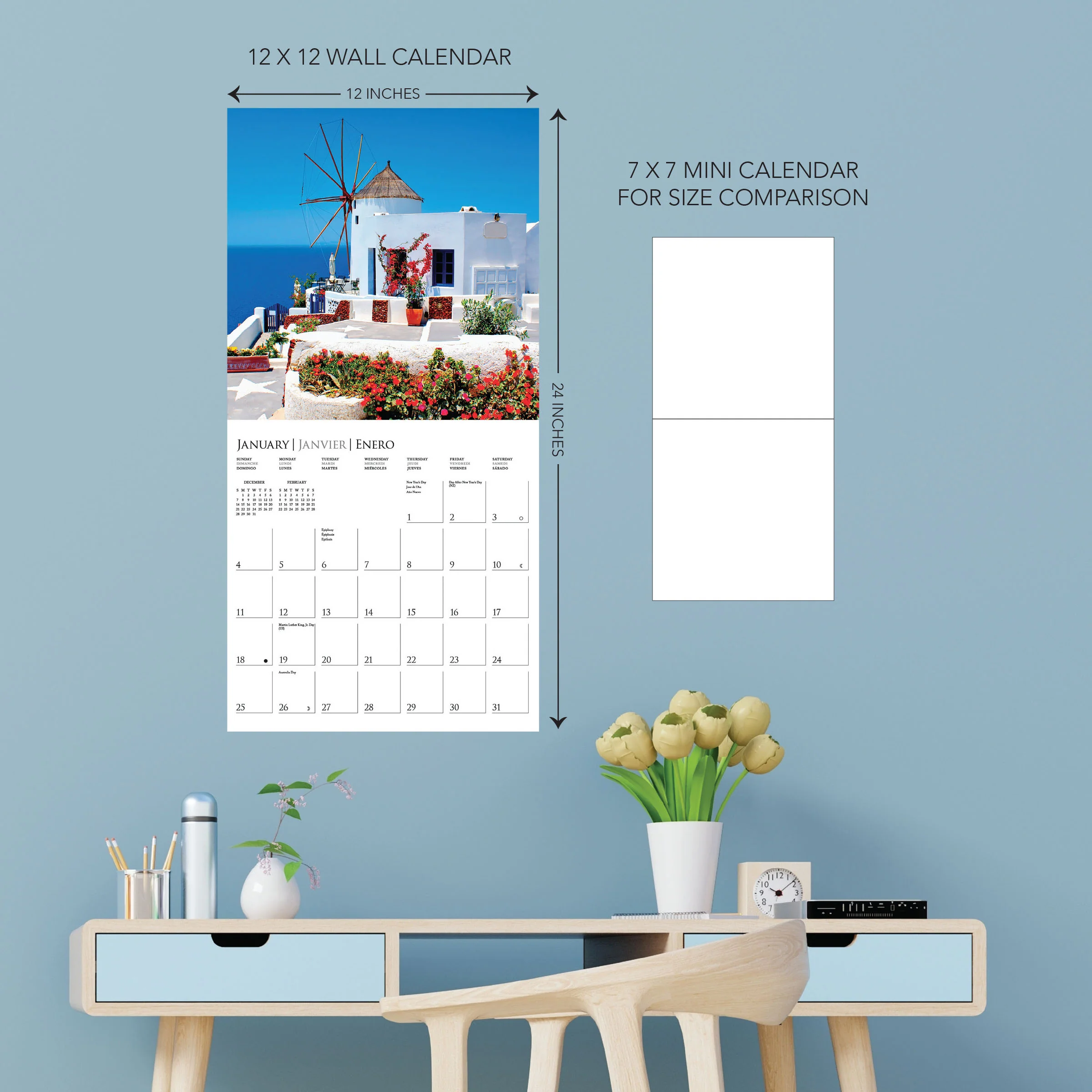 Greek Isles 12 x 12 Wall Calendar - Image 5