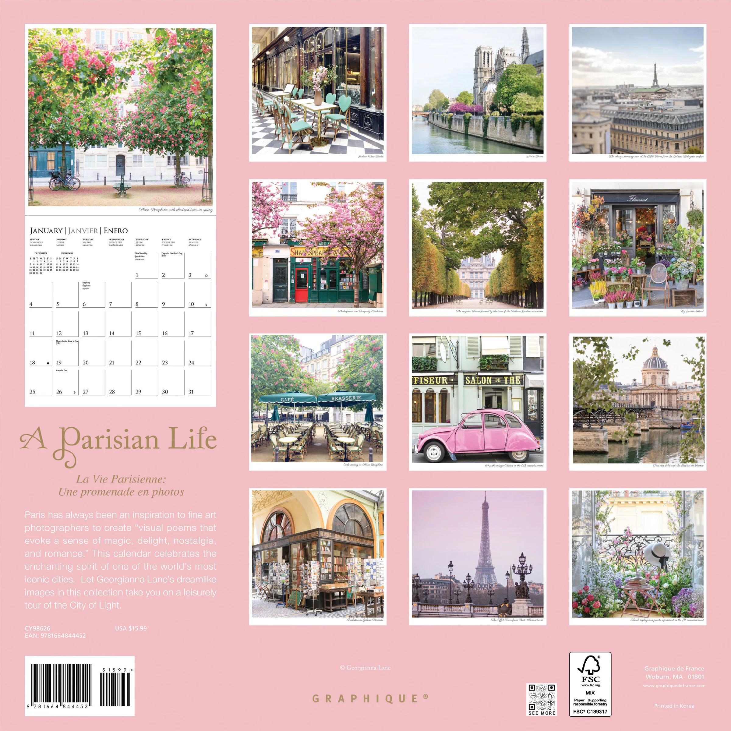 A Parisian Life 12 x 12 Wall Calendar - Image 4