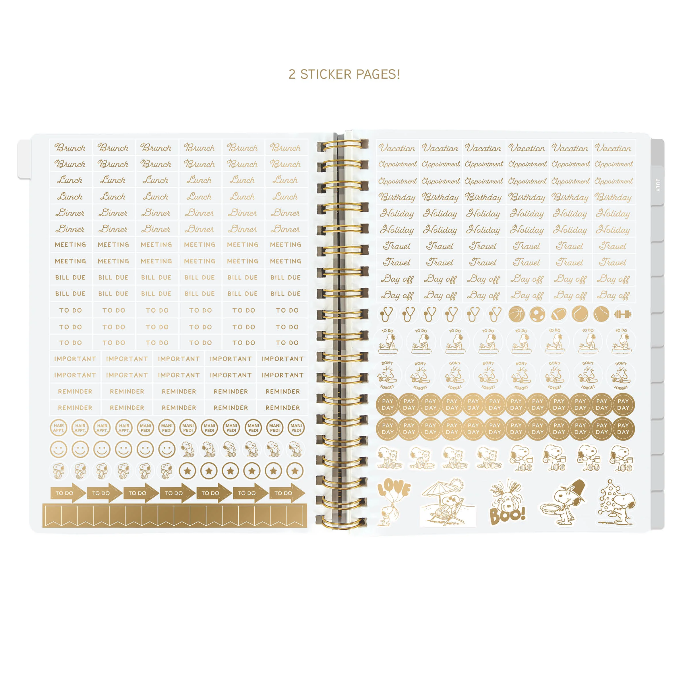 Peanuts® Plan 6 x 8 18-Month Hardbound Spiral Planner - Image 4