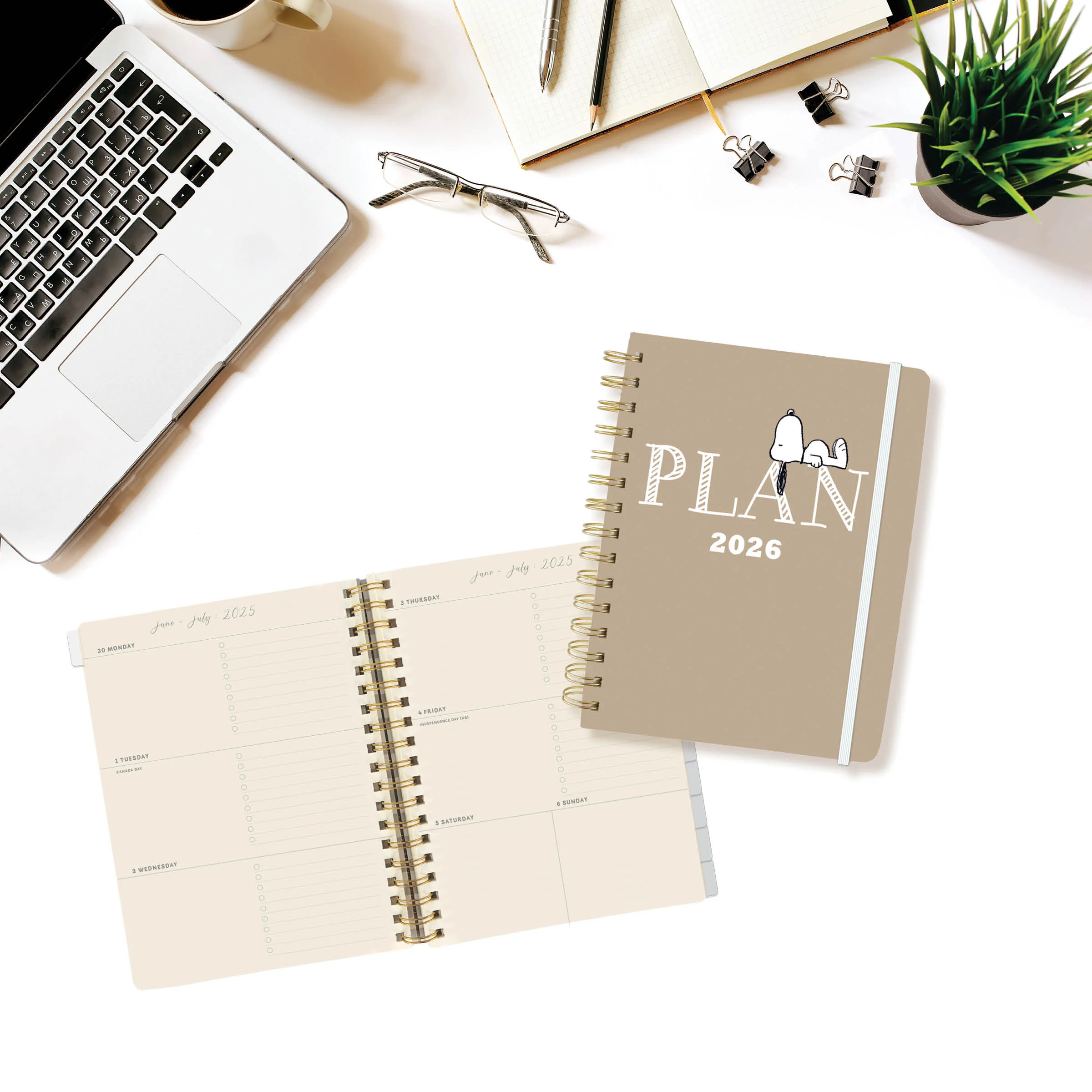 Peanuts® Plan 6 x 8 18-Month Hardbound Spiral Planner - Image 5