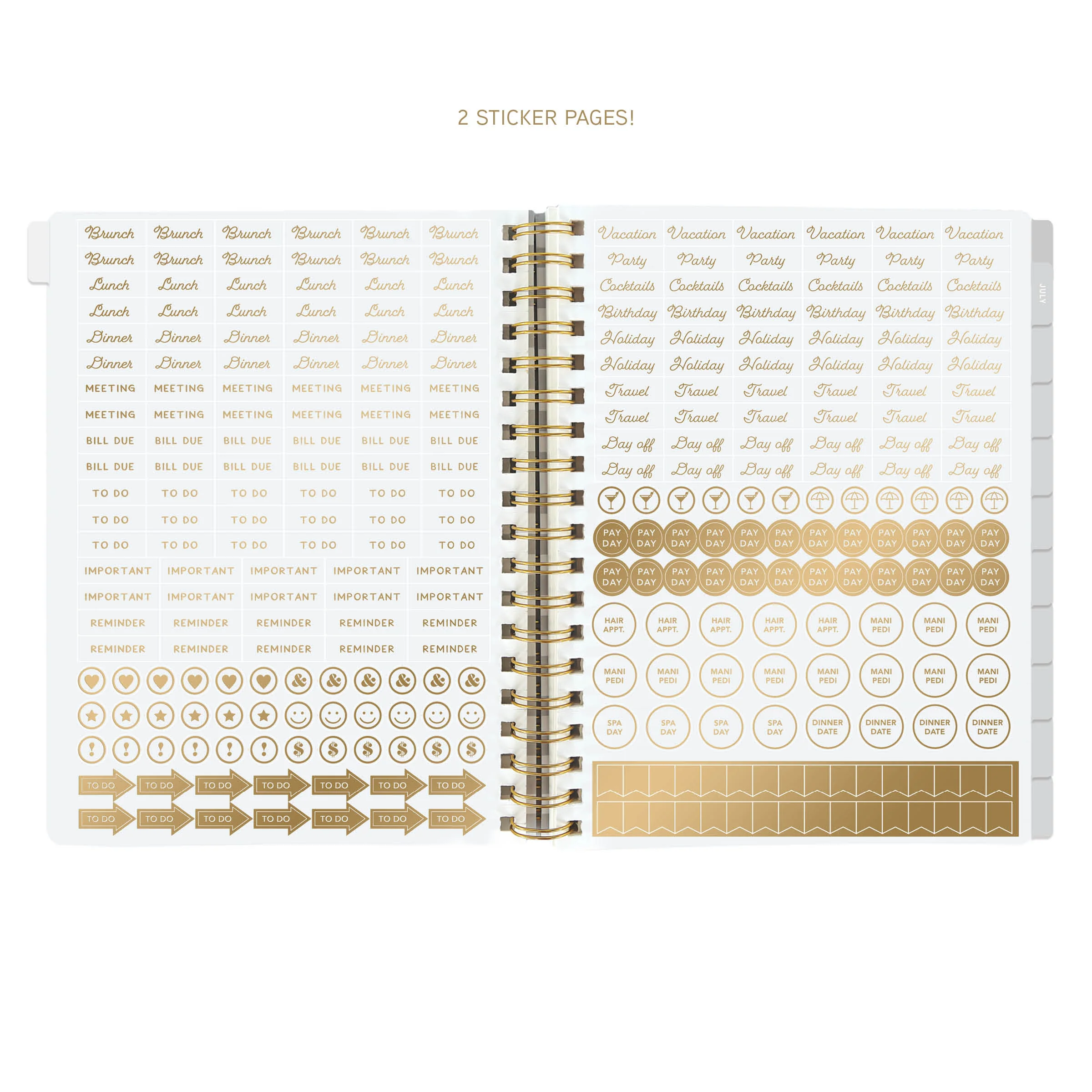 Hydrangea 6 x 8 18-Month Hardbound Spiral Planner - Image 4