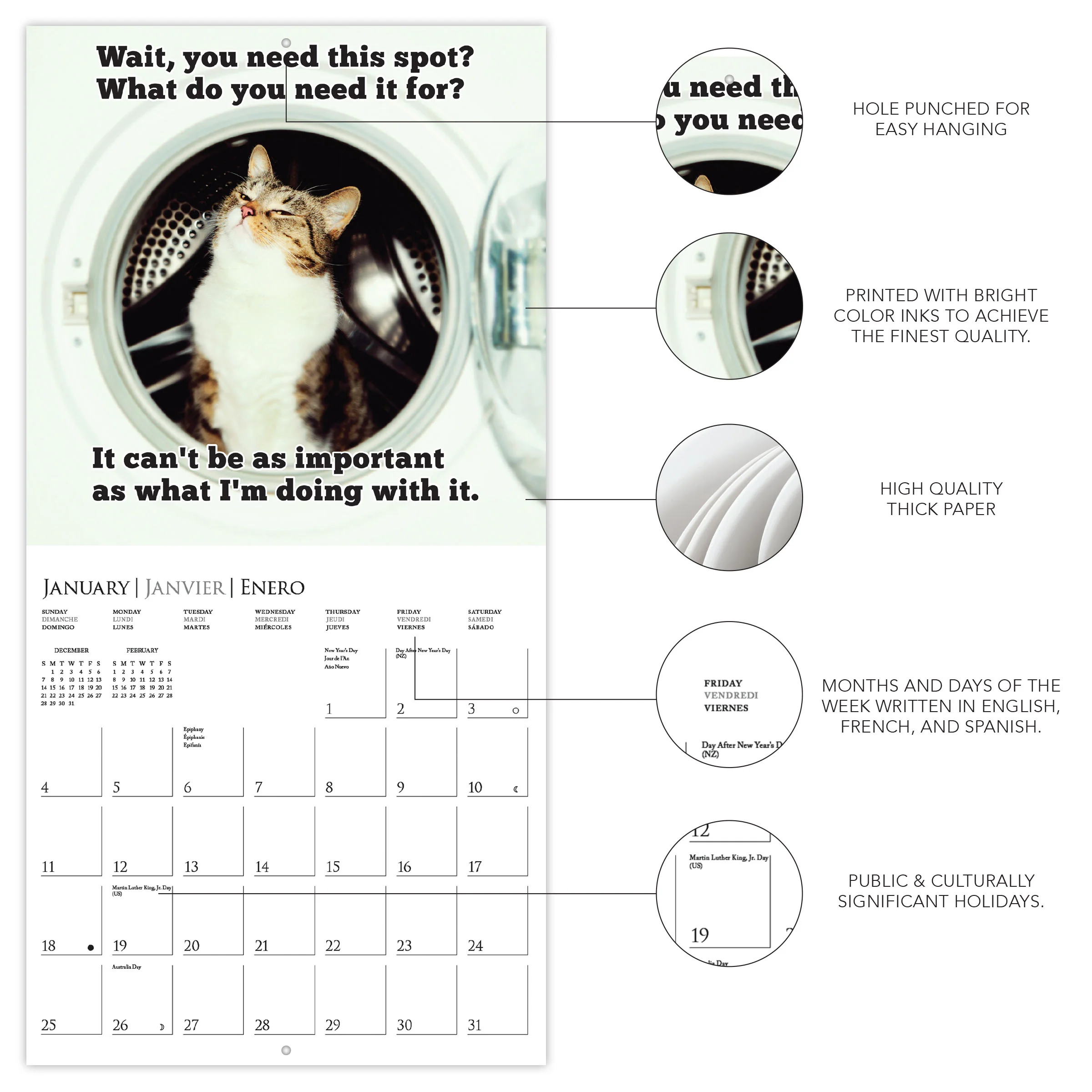 Nuthin' But Trouble 7 x 7 Mini Calendar - Image 3