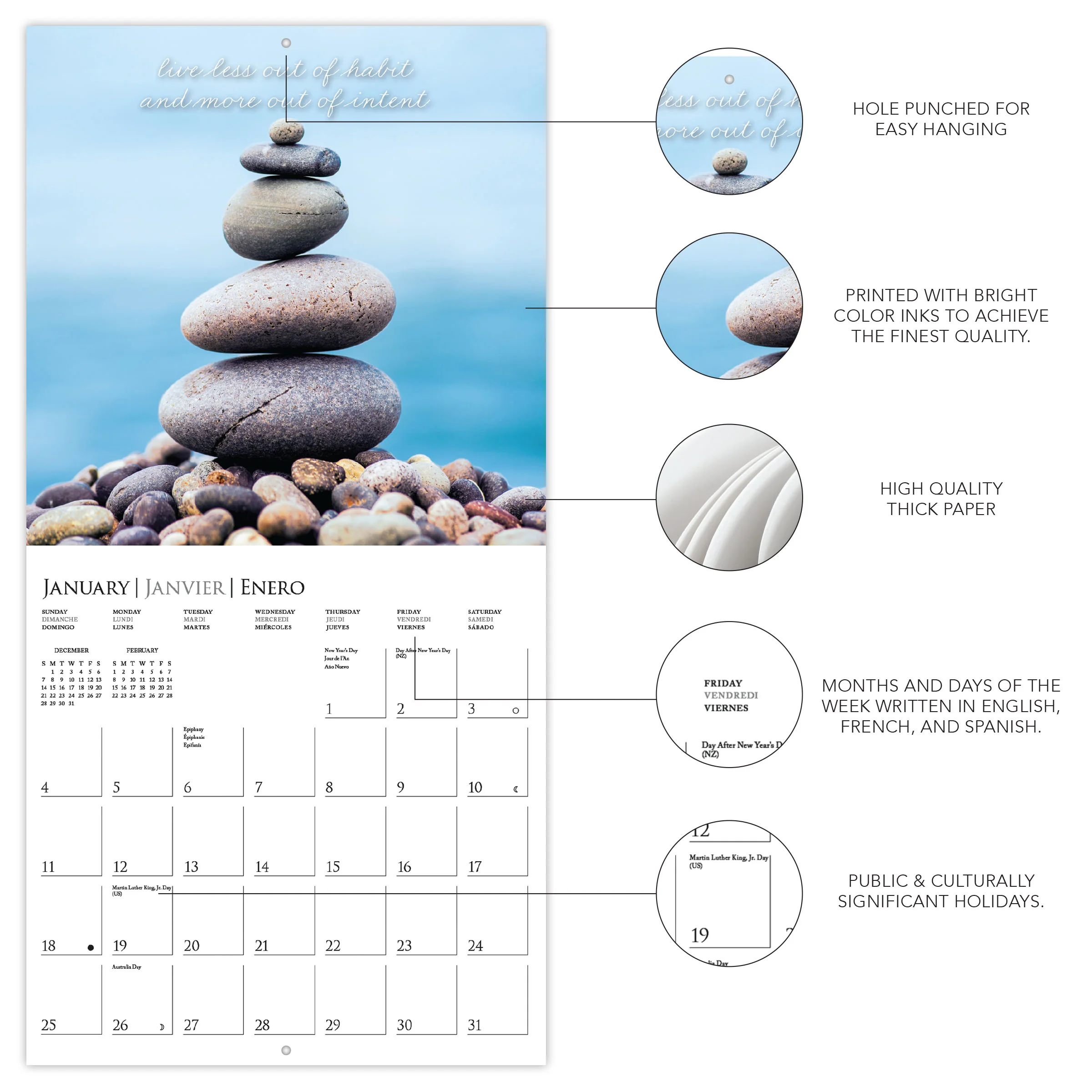 Serenity 7 x 7 Mini Calendar - Image 3