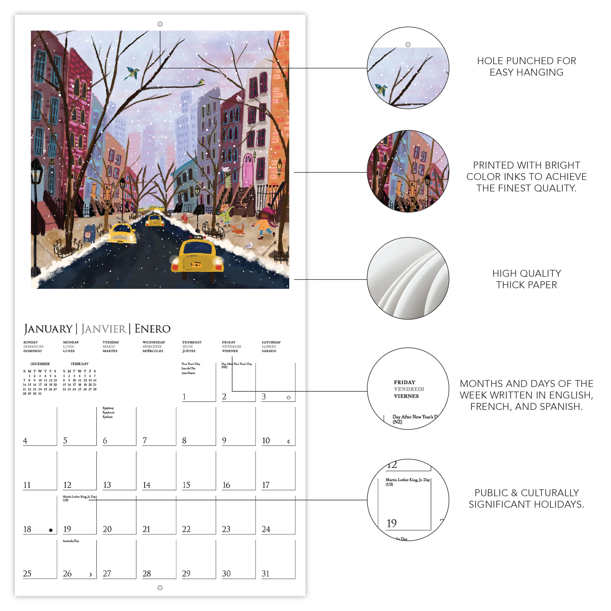Joyful Landscapes 7 x 7 Mini Calendar - Image 3
