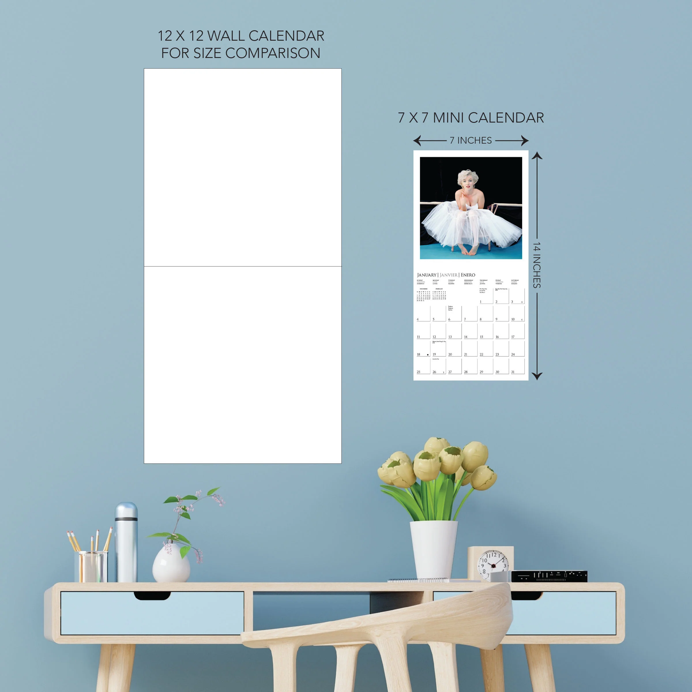 Marilyn Monroe 7 x 7 Mini Calendar - Image 5