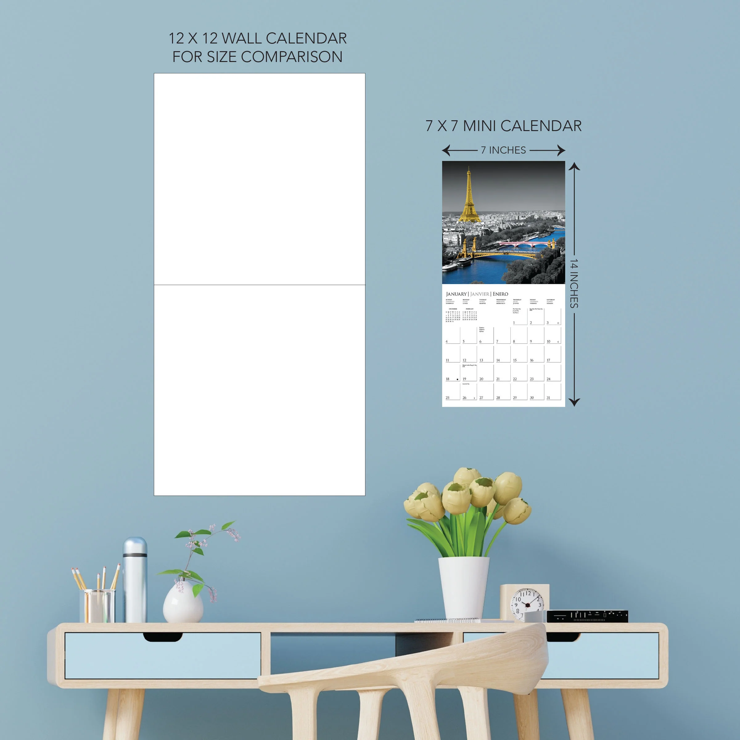 Paris Glitz 7 x 7 Mini Calendar - Image 5