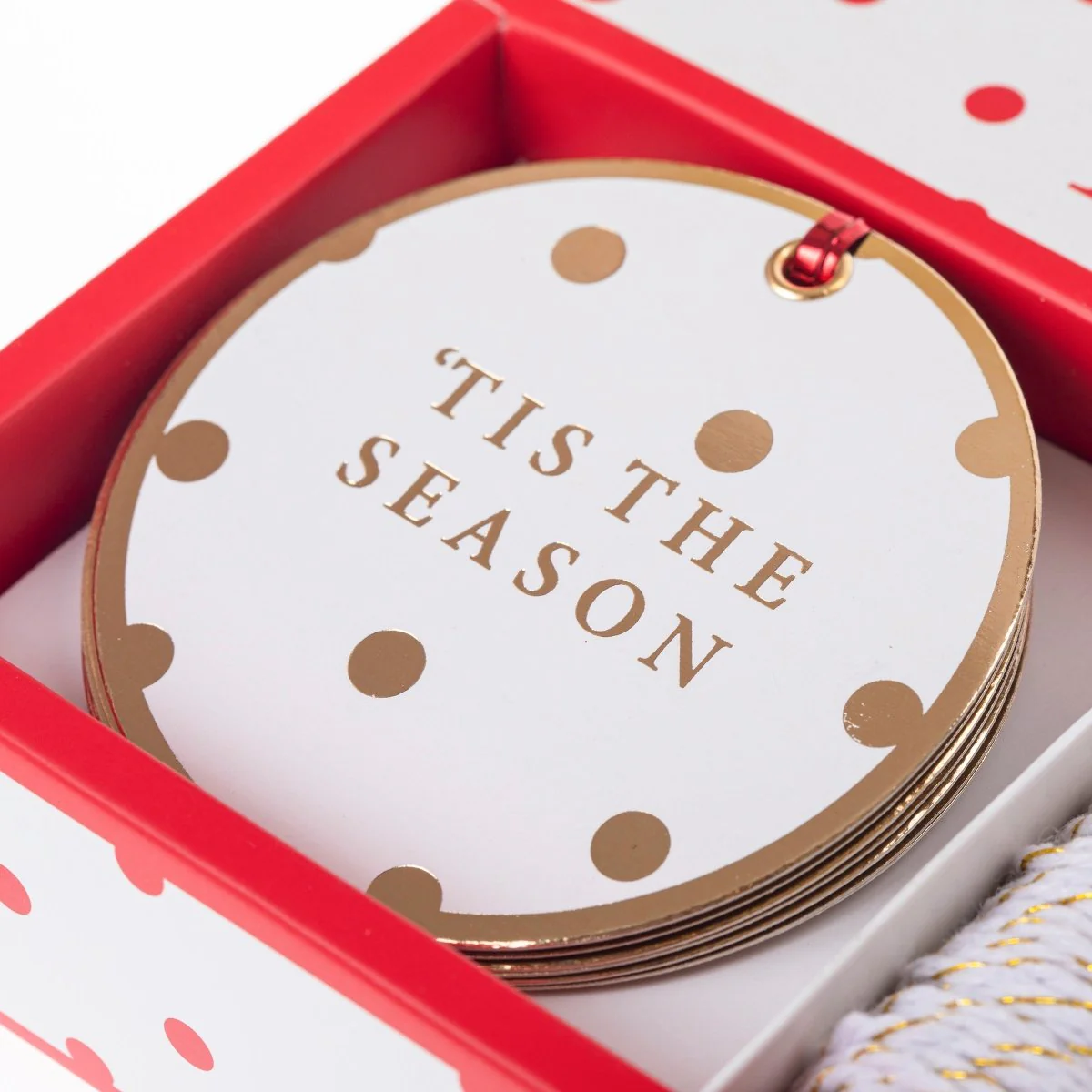 Modern White and Gold Holiday Gift Tag Box Set - Image 3