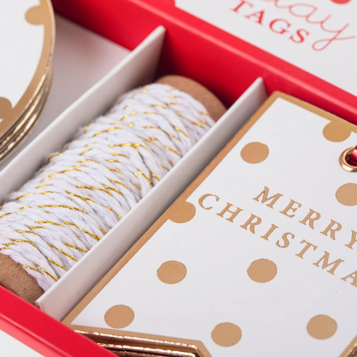 Modern White and Gold Holiday Gift Tag Box Set - Image 4