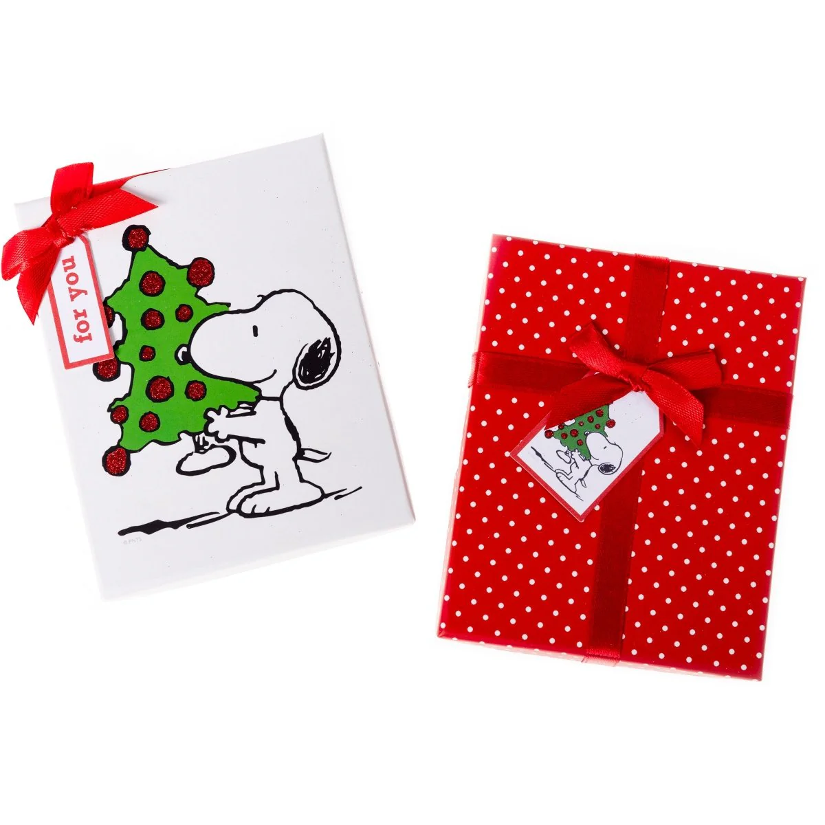 Snoopy Holding Tree Holiday Gift Card Holder Set - Image 5